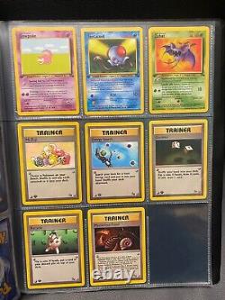 100% Complete 1st Edition Fossil Set 62/62 Pokémon Cards 1999 WOTC in Binder