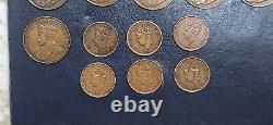 1865-1947 Newfoundland Large Cent LOT ALMOST Complete Set