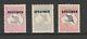 1932 Kangaroo Cofa Watermark Complete Set 3 Specimen Overprints Mint Unhinged