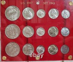 1943 U. S. Mint Set / Complete Issue P D S in Mint Condition