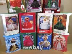 1988-1998 Complete Set 11 Barbie Dolls Celebration Happy Holidays NEW In Box S5