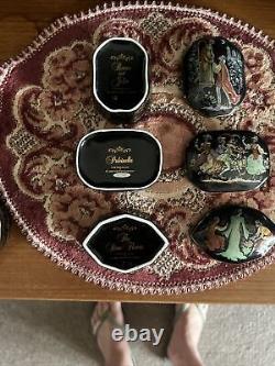 1988 Franklin Mint Musical Porcelain Boxes The Complete Set Never Been Used 100%