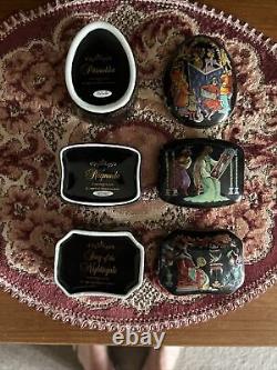 1988 Franklin Mint Musical Porcelain Boxes The Complete Set Never Been Used 100%
