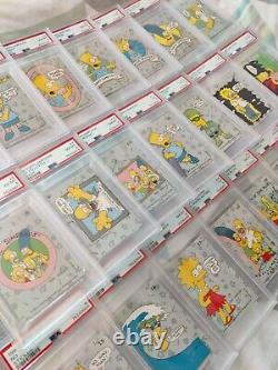 1990 Topps Simpsons Complete Set PSA LOT X 22 Stickers Rare Retro Vintage Bundle