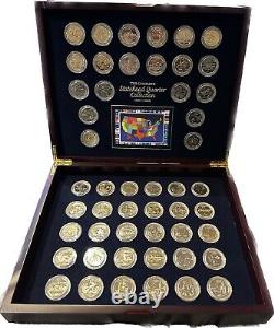 1999- 2008 Complete State Quarters Collection Gold Plated 50 Coin Set