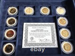 1999-2008 Gold Plated 50 Statehood Quarter Dollars Complete Set USA MINTED