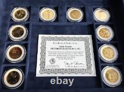 1999-2008 Gold Plated 50 Statehood Quarter Dollars Complete Set USA MINTED