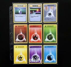 1999 Pokemon BASE SET SHADOWLESS Edition NEAR COMPLETE Non Holo Card Lot RARE NM