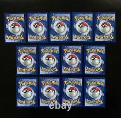 1999 Pokemon BASE SET SHADOWLESS Edition NEAR COMPLETE Non Holo Card Lot RARE NM