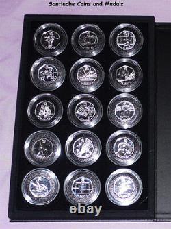 2012 ROYAL MINT LONDON OLYMPICS SILVER 50p SPORTS COLLECTION COMPLETE SET