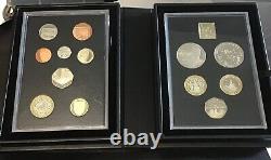 2014 & 2015 Uk Royal Mint 13 & 14 Proof Coin Sets Collector Editions Complete