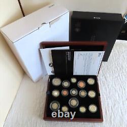 2014 UK ROYAL MINT 14 COIN PREMIUM PROOF COIN SET WITH QUEEN ANNE £5 complete