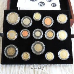 2014 UK ROYAL MINT 14 COIN PREMIUM PROOF COIN SET WITH QUEEN ANNE £5 complete