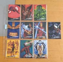 2016 Marvel Masterpieces Complete 10 Card Canvas Chase Set Nm/Mint