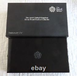 2017 UK ROYAL MINT PIEDFORT SILVER PROOF 5 COIN SET complete