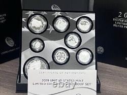 2019 United States Mint Limited Edition Silver Proof Set, complete set