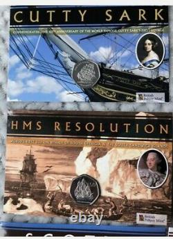 2020-2021 Pobjoy Mint Tall Ships 50p Coin Pack Complete Collection Set