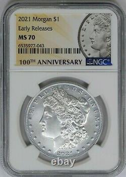 2021 NGC US Mint Morgan & Peace Silver Dollar Complete 6 Coin Set MS70 ER + OGP