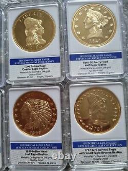 American Mint Complete Set Historical Gold Eagle Archival Collection x12 Coins