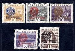 Austria 1931 Rotary Set Complete Mint Never Hinged Scott #b87-b92