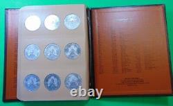 BEAUTIFUL COMPLETE SET OF 40 AMERICAN SILVER EAGLES 1986 to 2024