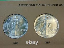 BEAUTIFUL COMPLETE SET OF 40 AMERICAN SILVER EAGLES 1986 to 2024