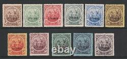 Barbados 1916-19 Complete set opt. SPECIMEN SG 181s-191s Mint