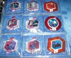 COMPLETE DISNEY INFINITY 2.0 Marvel Super Heroes Power Disc Lot Set 40 With Binder