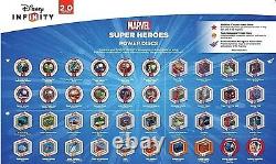 COMPLETE DISNEY INFINITY 2.0 Marvel Super Heroes Power Disc Lot Set 40 With Binder