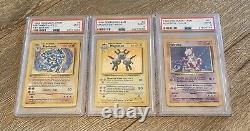 COMPLETE Holo Base Set Unlimited 1999 PSA 9 Graded Pokemon Cards 1-16