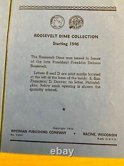 COMPLETE Set Silver Roosevelt Dimes 1946 1964 In Vintage Whitman Coin Folder