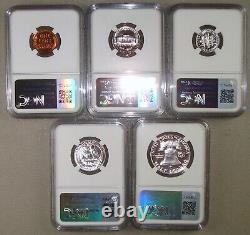 Complete 1953 Proof Set NGC PF65 to PF68