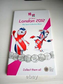 Complete 2012 London olympic coin set with medallion