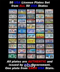 Complete 50 USA License Plates Set United States Number Tag Lot Decor Best1 Deal