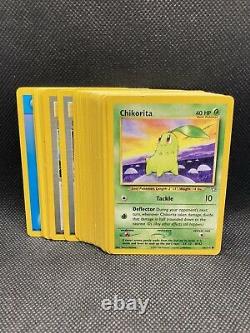 Complete Gem Mint Pokémon Neo Genesis Set Common/UC Cards WOTC Vintage Original