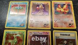 Complete Gym Heroes Set Pokemon Cards 132/132 WOTC 2000 Mint Electabuzz + Swirls