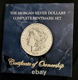 Complete Morgan Dollar Mint Mark 5 Coin Set 1st Year of Mintage from each Mint