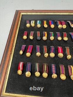 Complete Set Of Danbury Mint Regimental Buttons & Ribbons Of The British Army