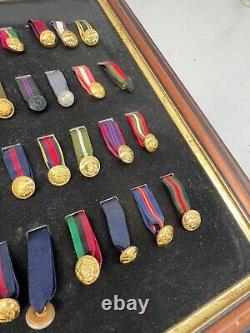 Complete Set Of Danbury Mint Regimental Buttons & Ribbons Of The British Army