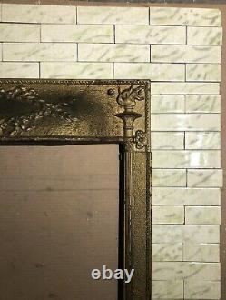 Complete Set Vintage Victorian Antique Fireplace Tile Tiles Mantle Sage Mint