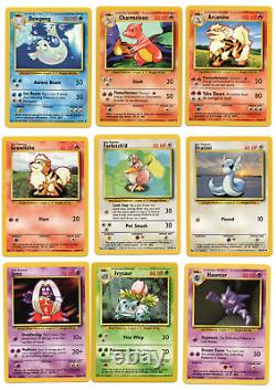 Complete Uncommon / Common Base Set Pokemon Cards Pikachu Squirtle Charmander