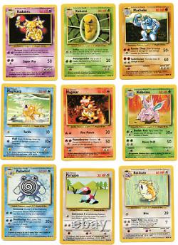 Complete Uncommon / Common Base Set Pokemon Cards Pikachu Squirtle Charmander