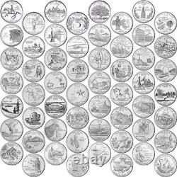 Complete Us 112 States Quarter Dollar P + D Mints Coins Year Sets 1999-2009