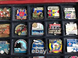 Danbury Mint British Victory Pins Complete Set 50 pins with Display Box & Cards