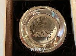 Franklin Mint/James Wyeth Complete Set of 5 Sterling Silver Collector Plates