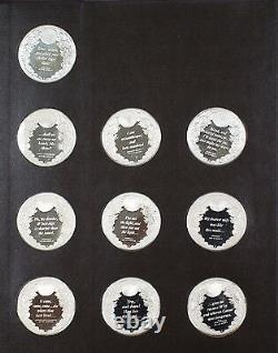 Franklin Mint/Royal Shakespeare Co. Complete Sterling Silver Proof 38 Medal Set