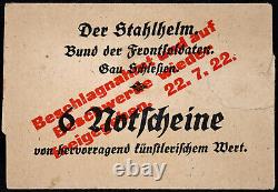 GÖRLITZ / GORLICE 1922 XX-RARE Der Stahlhelm Complete Set withENVELOPE! Notgeld