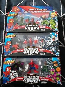 Hasbro Marvel The Amazing Spider Man Figures Super Hero Squad Complete set mint