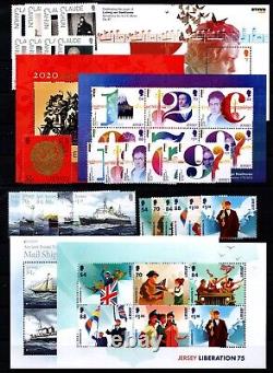 Jersey 2020 Complete Year Set Commoratives 12 Sets + 13 Minisheets Mnh