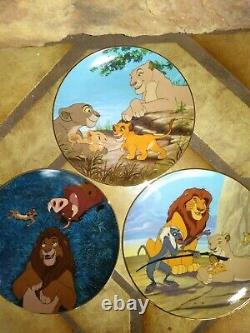 Lion King, Complete Set Of 12 L. E. Disney Bradford Bradex Plates 1994, New, Mint